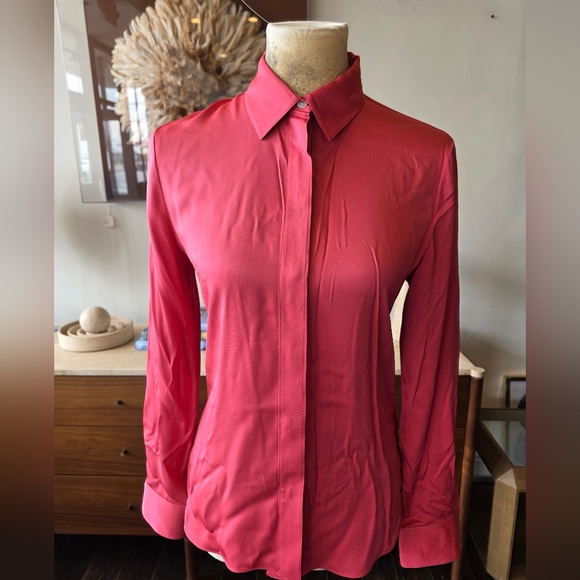 Theory Tops - Theory Silk Blouse Sz S